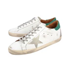 Golden Goose Superstar Sneakers In White Multicolored Leather Men Shoes Low Top