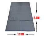 Large 240cm x 120cm x 5cm Gymnastics Folding Gym Exercise Yoga Mat - Black