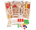 Wooden Tool Toolbox Toy Kids Educational Construction Toy