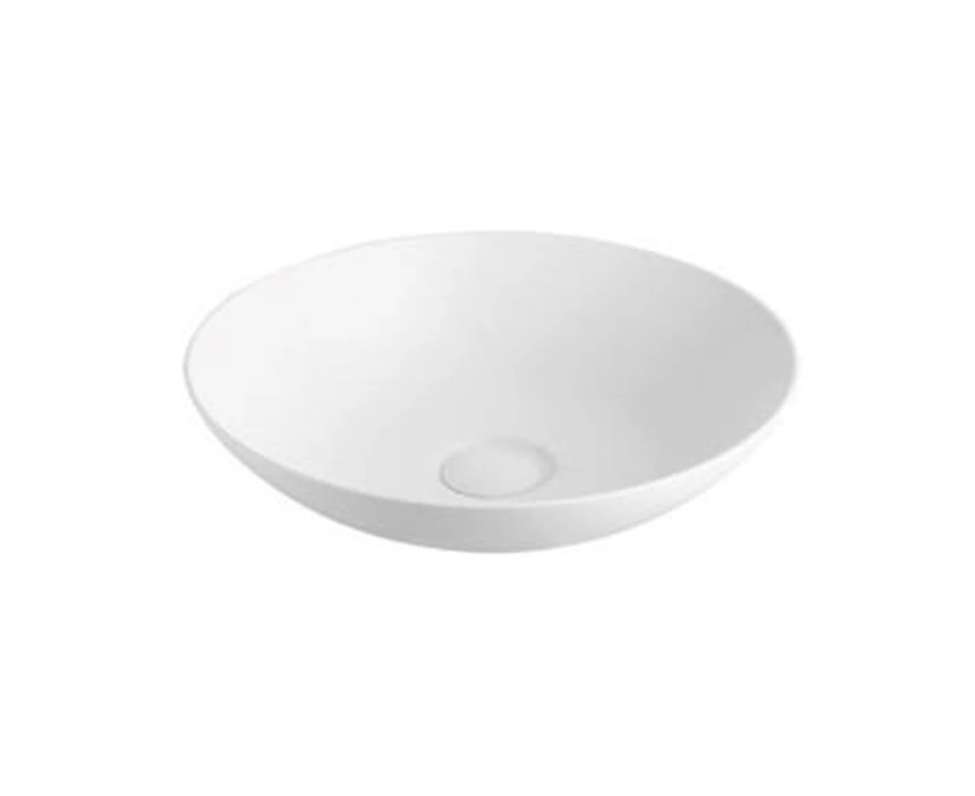 400x400x130mm Round Matt White Above Counter Ceramic Basin