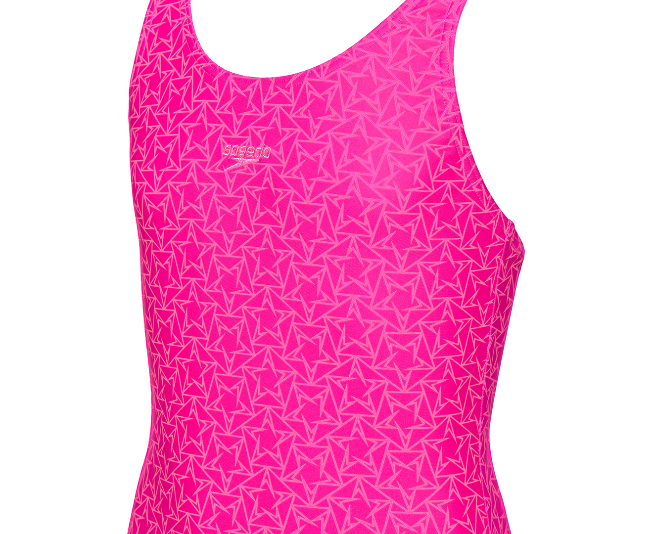 Speedo Girls' Boomstar All-Over Muscleback Swimsuit - Electric Pink ...