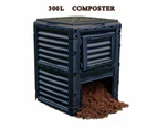 Elora Compost Bin 300L Composter Food Waste Recycling Kitchen Garden Scrap Aerated