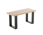 Trapezoid-Shaped Table Bench Desk Legs Retro Industrial Design Fully Welded - Black