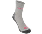 Salomon Women Lightweight 2 Pack Walking Socks Ladies - Grey/Fuchsia