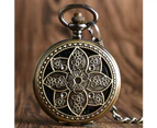 Classic Pocket Watch Men Bronze Hand-winding Mechanical Roman Dial Skeleton Pocket Watches