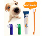 Dog Toothpaste + Pet Toothbrush + Back Up Brush Set - Vanilla Flavour Dog Cat Cleaning Toothbrush