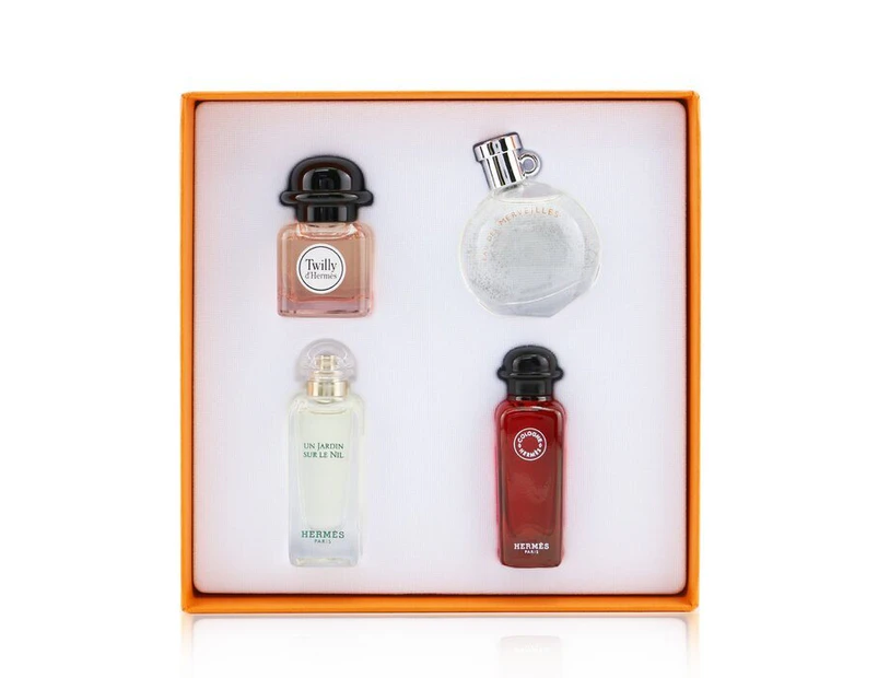 Miniature Coffret: Twilly D'Hermes, Un Jardin Sur Le Nil, Eau De Rhubarbe Ecarlate, Eau Des Merveilles 4x7.5ml