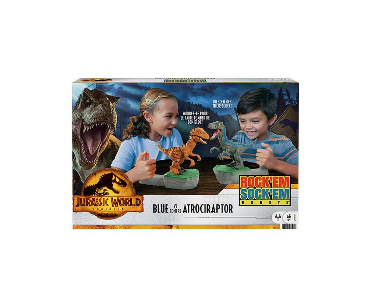 Jurassic World Dominion Rock 'Em Sock 'Em Robots Blue Vs Atrociraptor ...