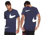 Nike Sportswear Men's Oversized Swoosh Tee / T-Shirt / Tshirt - Thunder Blue