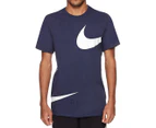Nike Sportswear Men's Oversized Swoosh Tee / T-Shirt / Tshirt - Thunder Blue