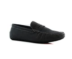 Mens Zasel Breeze Suede Leather Casual Dark Grey Slip On Boat Deck Shoes Leather - Dark Grey