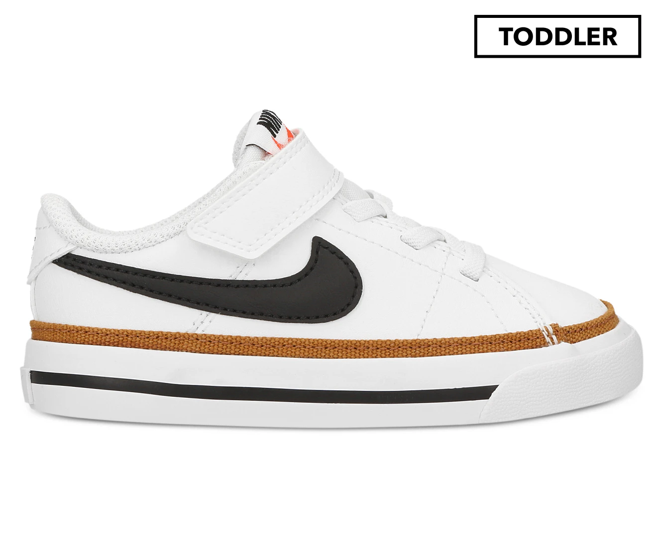 Nike Toddler Boys' Court Legacy Sneakers - White/Black/Desert Ochre