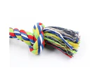 9 Pcs 24cm Cotton Rope Pet Dog Toy Puppy Cat Chew Knot Durable Braided Bone Rope Teeth Cleaning Molar Toy Pet Supplies (Random Color )