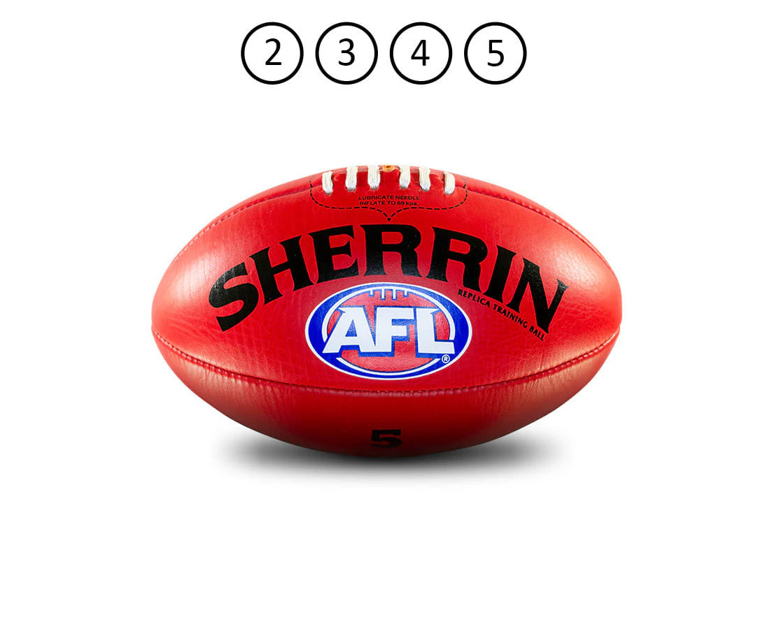 Sherrin Replica AFL Training Ball [Colour: Red] [Size: 3]