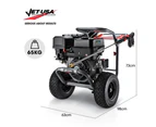 JET-USA 5000PSI Commercial Petrol Powered High Pressure Washer, 15HP 420cc, Italian Made Adjustable AR Pump, 20m Hose - TX870