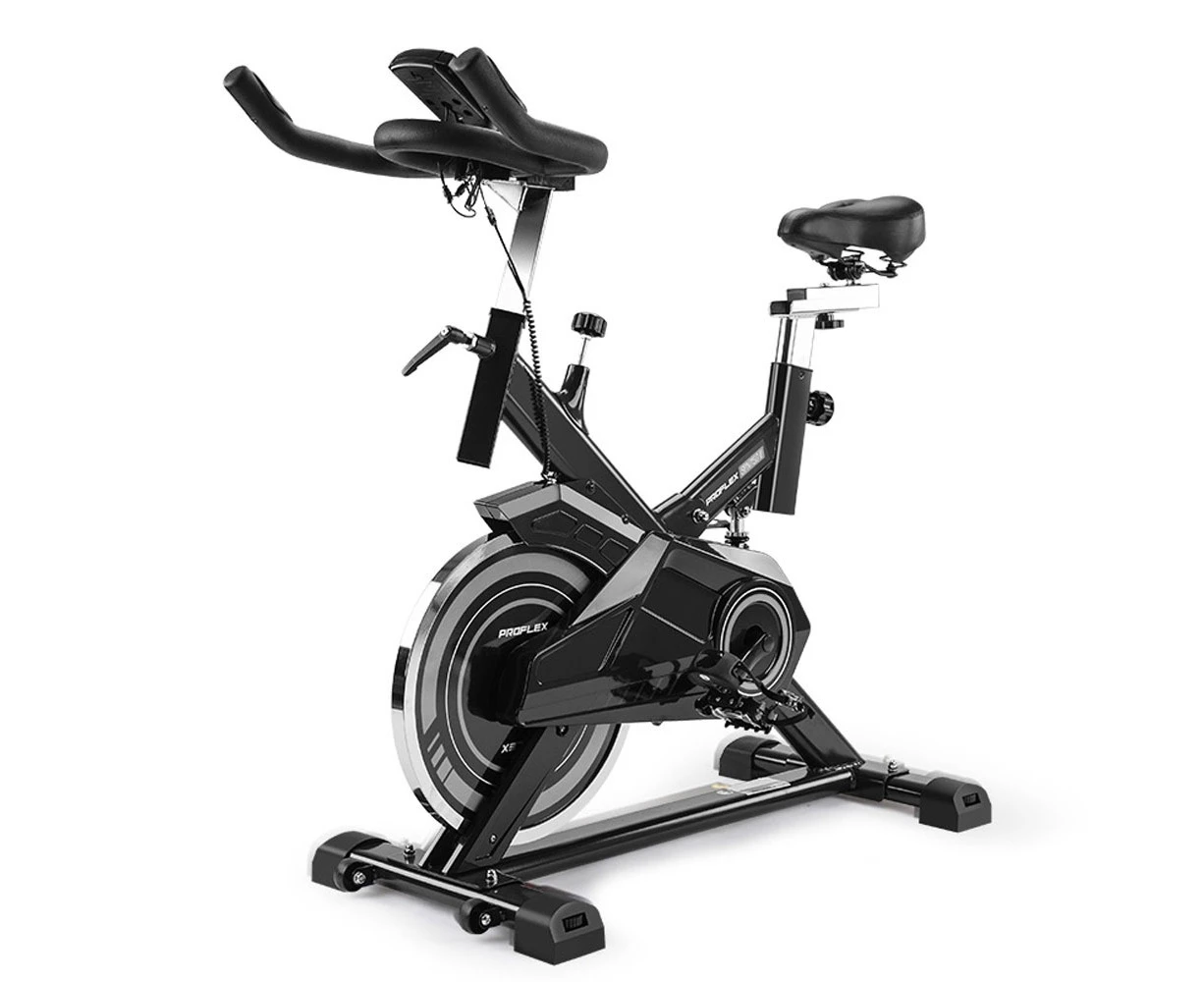 PROFLEX Spin Bike - Flywheel Commercial Gym Exercise Home Workout Grey