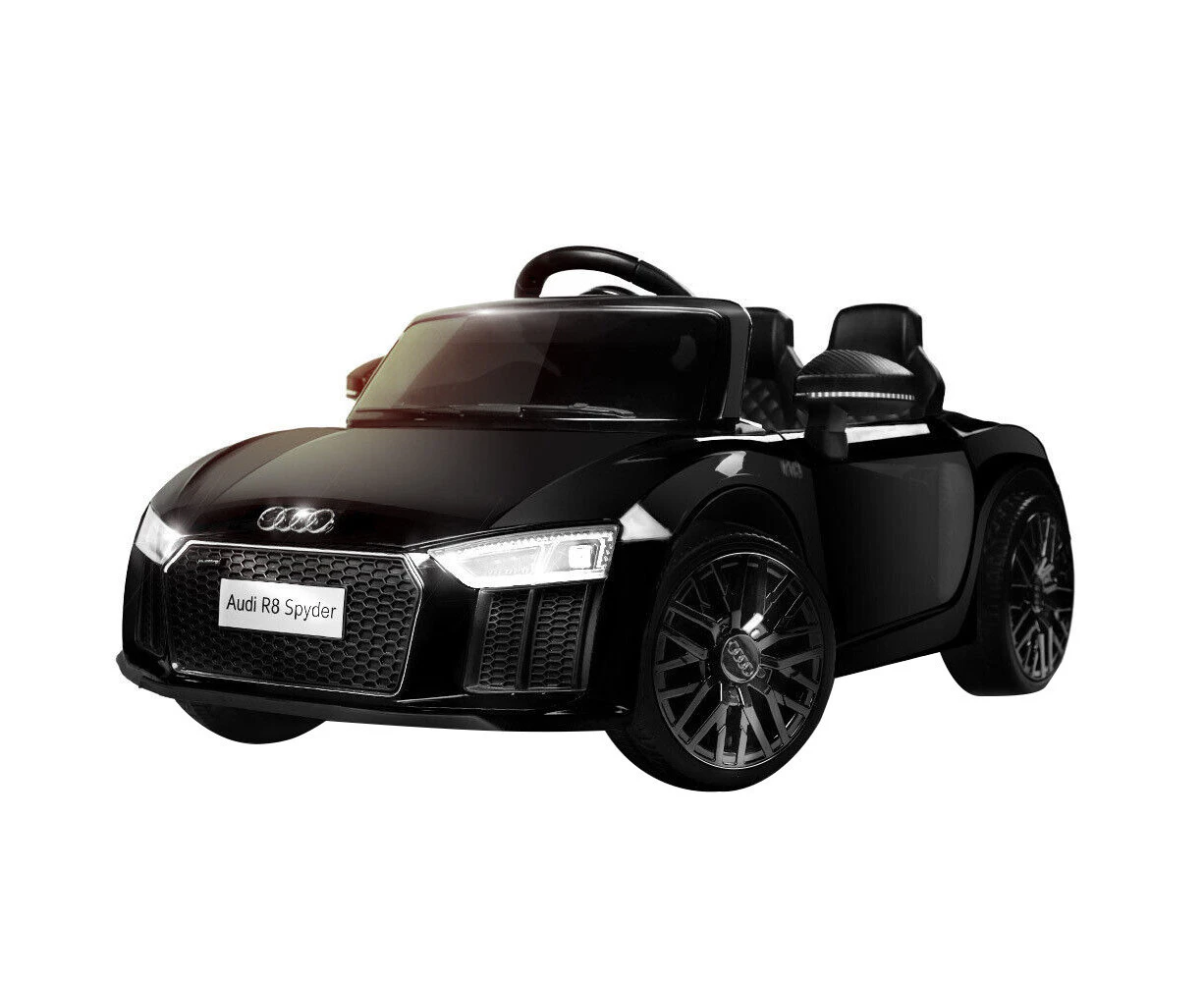 LICENSED AUDI R8 Kids Ride On Car Toy Spyder Electric Remote Control Black 12V