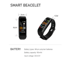 C5S Smart Bracelet Bluetooth Waterproof Blood Pressure Heart Rate for IOS Android - Red