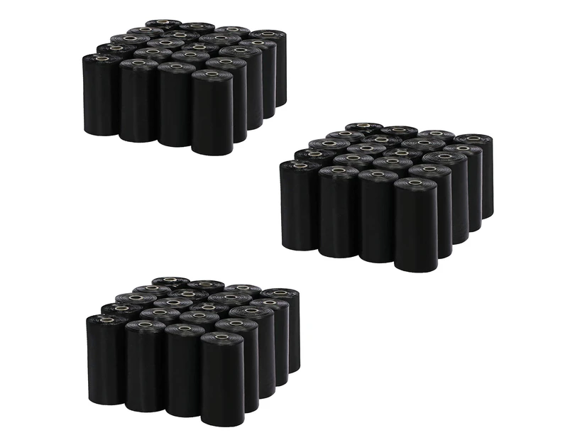 1200PCS Biodegradable Pet Dog Cat Poo Disposable Bags Disposable -Black