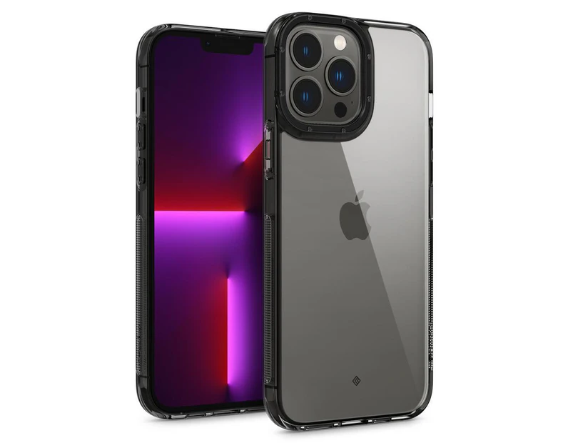 SPIGEN iPhone 13 Pro Case, 6.1" Genuine SPIGEN Caseology Skyfall Bumper Clear Cover for Apple - Black