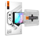 SPIGEN Nintendo Switch OLED Screen Protector, Genuine Glas.tR EZ Fit Tempered Glass 2 Pcs for Nintendo - Clear