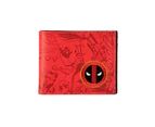 Marvel Deadpool Graffiti Red Bi-Fold Wallet