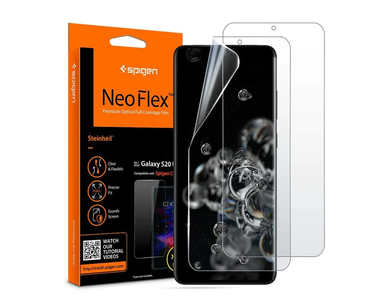 Galaxy S20 Ultra / S20 Ultra 5G Screen Protector, Genuine SPIGEN Neo Flex HD Clear Film for Samsung 2PCS/PACK - Clear