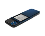 iPhone 12 mini (5.4-inch) 2020 Case, Genuine SPIGEN Slim Armor Wallet Card Slider Holder Cover for Apple - Blue
