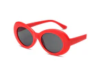 3 PCS Vintage Color Lens UV400 Sunglasses for Women Men（Red）