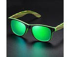 Polarized Sunglasses for Boys and Girls with Recycled Frames and Color Wood Temples