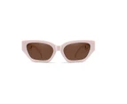 The new trendy small frame sunglasses personality chain mirror legs trendy sunshade sunglasses female (pink)