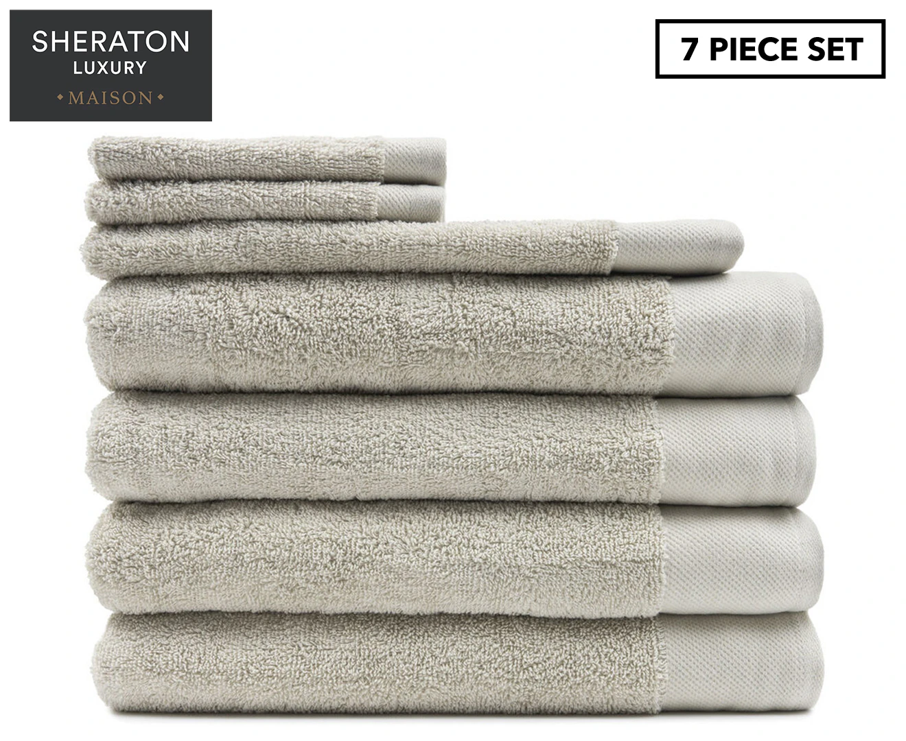 Sheraton Luxury Maison Byron 7-Piece Towel Set - Moonstruck