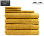 7pc Sheraton Luxury Maison Byron Towel Pack Mustard Bath/Hand Towel/Face Washer