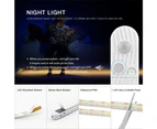 Warm White 180LED 3M Battery Operated LED Light Strip Wireless PIR Motion Sensor Activated Wardrobe Cabinet Under Bed Closet Stair