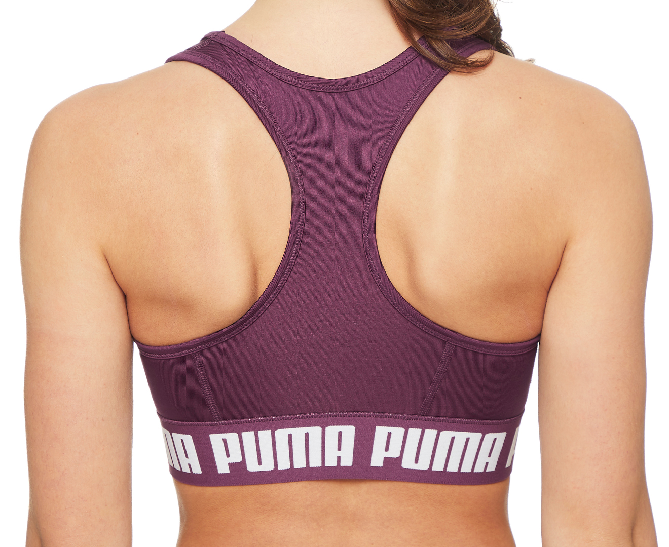 PUMA Women's Mid Impact All-in Long Line Bra, Puma Black