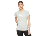 Puma Women's Power Graphic Tee / T-Shirt / Tshirt - Light Grey Heather