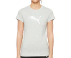 Puma Women's Power Graphic Tee / T-Shirt / Tshirt - Light Grey Heather