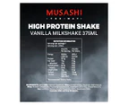 6 x Musashi High Protein Shakes Vanilla 375mL
