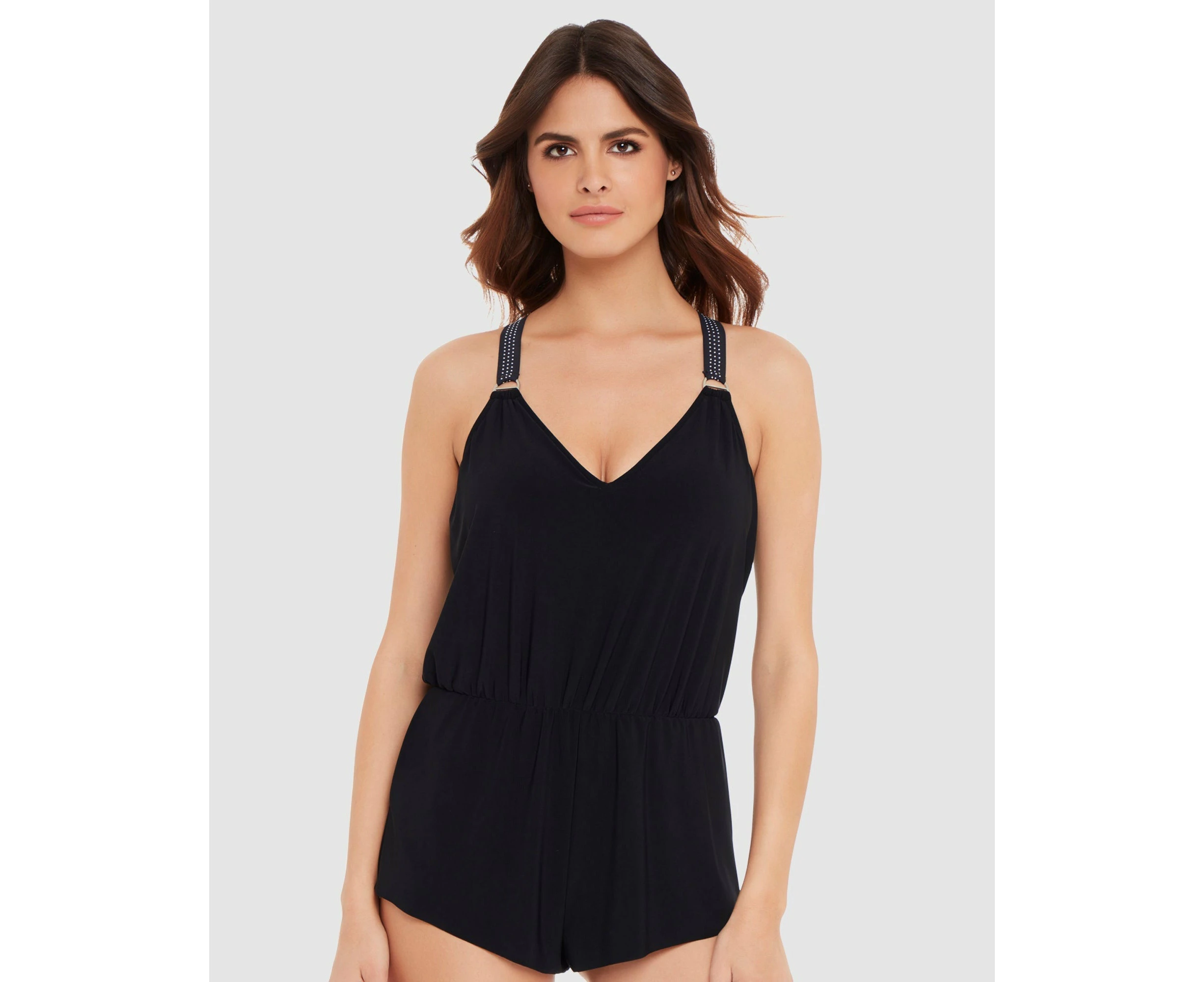 Magicsuit Star Studded Gaby Halterneck Romper Style Swimsuit in Black