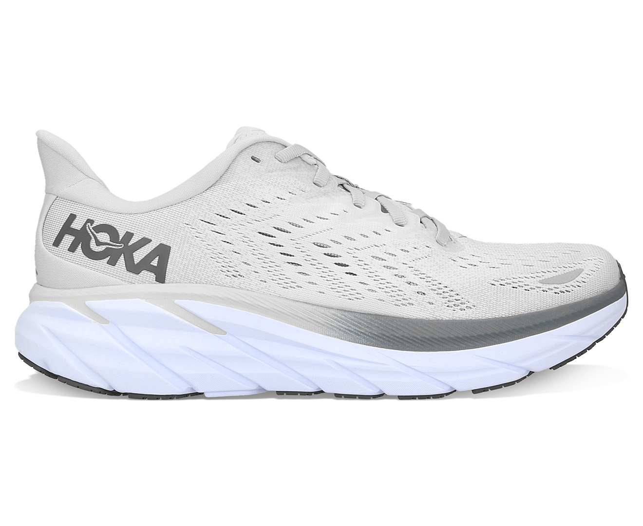 Hoka One One Men's Clifton 8 Running Shoes - Lunar Rock/Nimbus Cloud ...