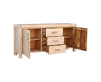 Buffet Sideboard in Oak Colour Constructed with Solid Acacia Wooden Frame Storage Cabinet with Drawers