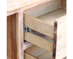 Buffet Sideboard in Oak Colour Constructed with Solid Acacia Wooden Frame Storage Cabinet with Drawers