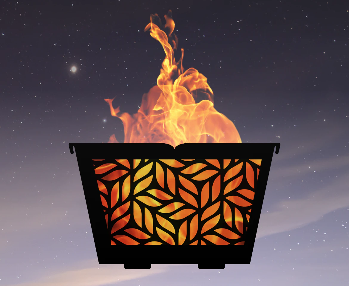 Large MAX Fire Pit Geometric Pattern Fire Pit - 4mm Steel