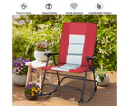 Giantex Foldable Rocking Chair Camping Padded Armchair w/Carry Bag for Outdoor,Red