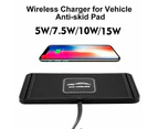 Car QI Wireless Fast Charging Charger Mat Non-Slip Pad Holder For IPhone Samsung