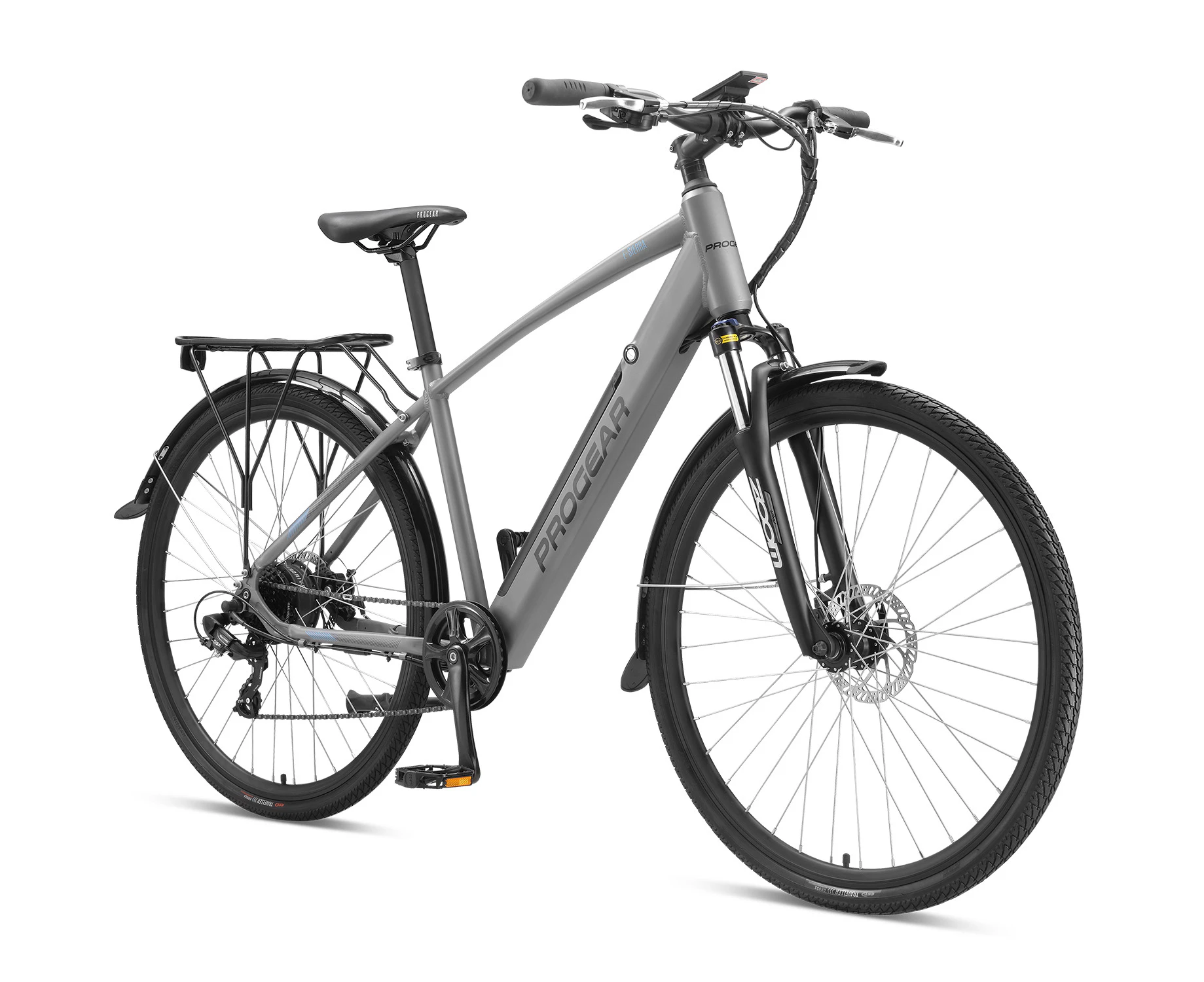 Progear Bikes E-Sierra Hybrid E-Bike Mens 700c*18" in Shadow