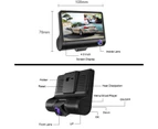 Car DVR 3 Cameras Lens 4.0 Inch Dash Camera Dual Lens With Rear view - No Rearview Camera, No TF Card