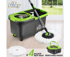 Stainless Steel Microfiber 360 Spin Mop 10L