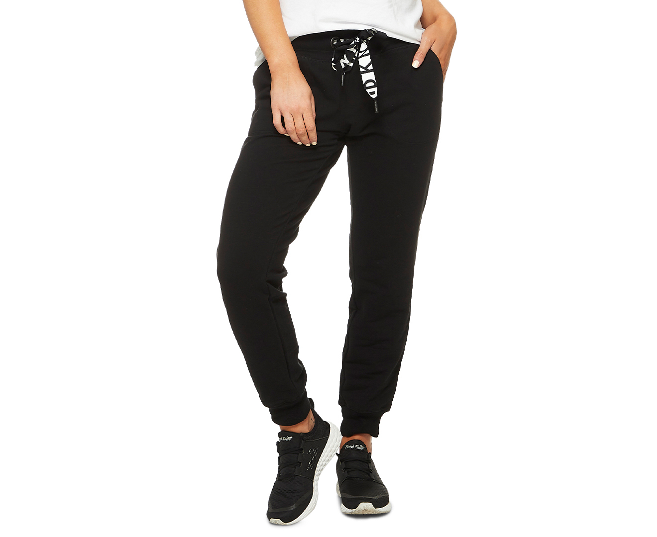 DKNY Sport Women's Two Tone Logo Drawcord Jogger Pants / Tracksuit ...
