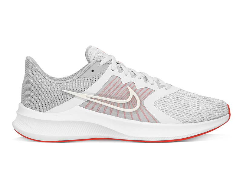 Nike Men's Downshifter 11 Running Shoes - Platinum Tint/Summit White/Wolf Grey/Chile Red